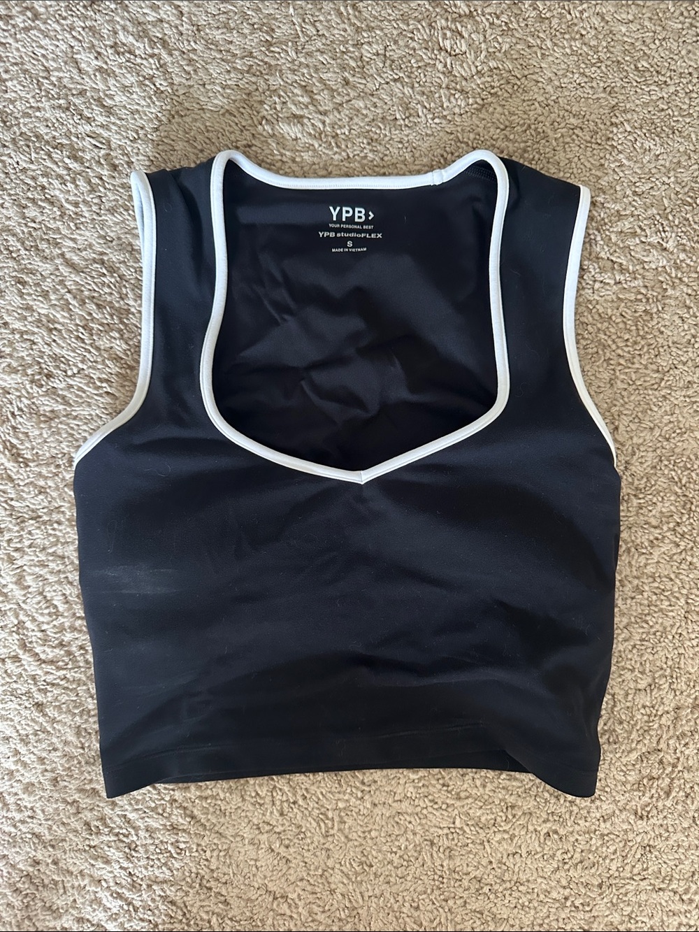 Black and white Abercrombie workout tank